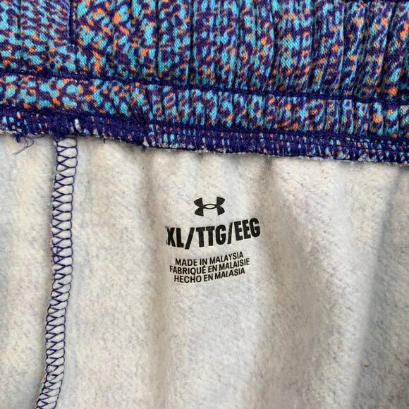 Under Armour Shorts Mens XL Extra Large Multi Rival Fleece Printed Cotton Blend - Picture 6 of 10